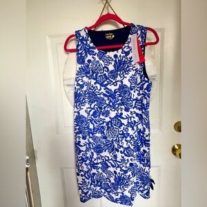 Lilly Pulitzer Blue and White Floral Luxletic Dress